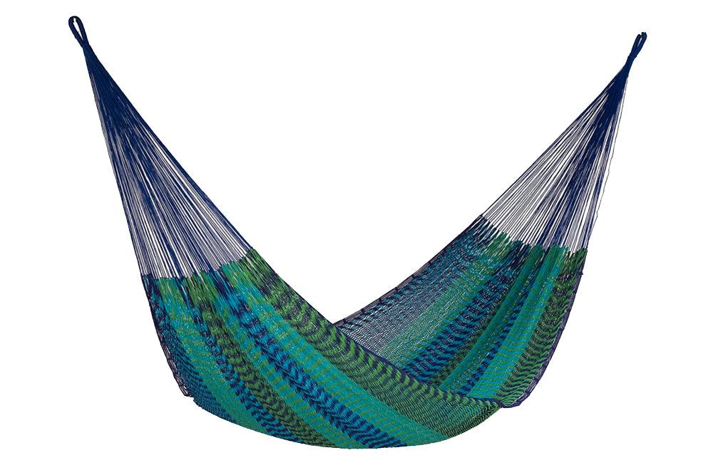 King Size Outoor Cotton Mayan Legacy Mexican Hammock in Caribe