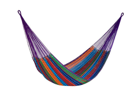 Jumbo Size Outoor Cotton Mayan Legacy Mexican Hammock in Colorina