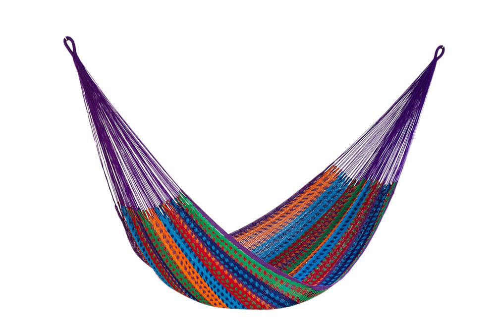 Jumbo Size Outoor Cotton Mayan Legacy Mexican Hammock in Colorina