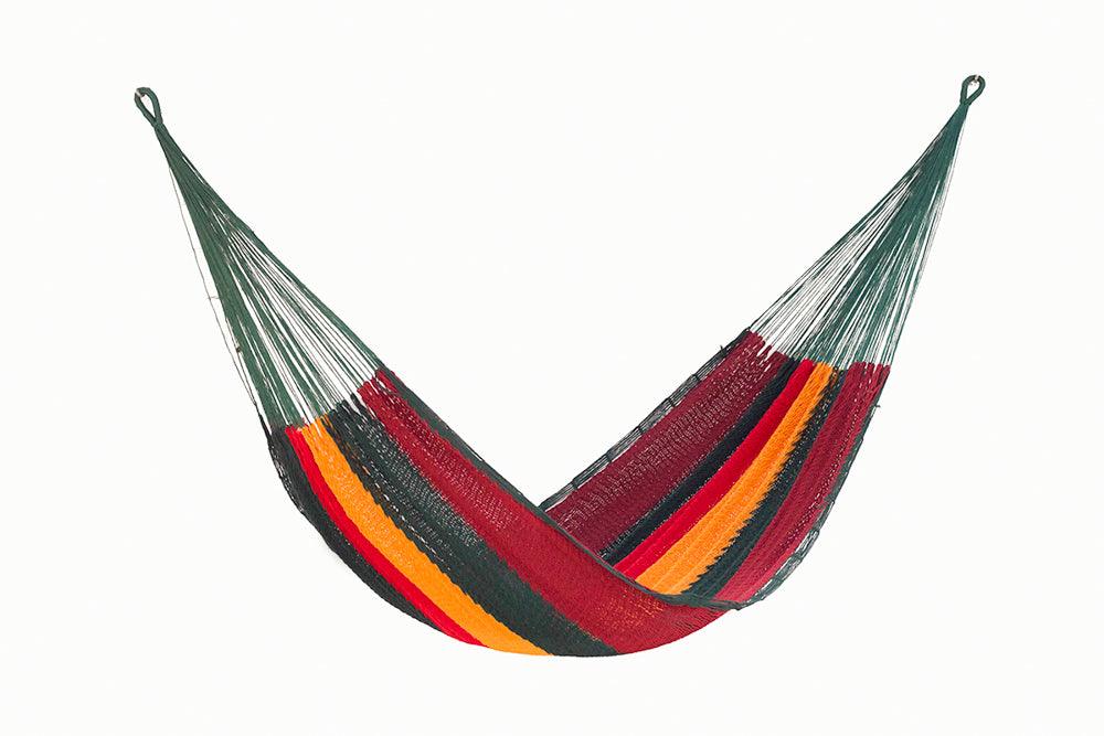 Queen Size Outoor Cotton Mayan Legacy Mexican Hammock in Imperial