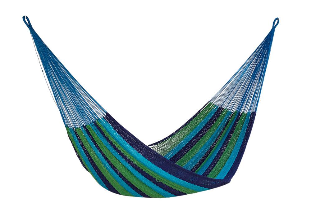 King Size Outoor Cotton Mayan Legacy Mexican Hammock in Oceanica