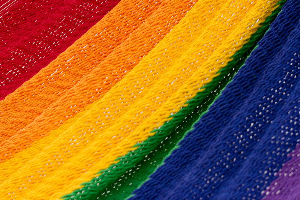 Jumbo Size Outoor Cotton Mayan Legacy Mexican Hammock in Rainbow