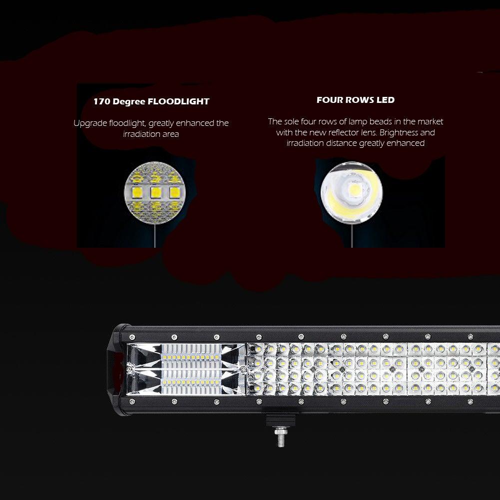 23 inch Philips LED Light Bar Quad Row Combo Beam 4x4 Work Driving Lamp 4wd